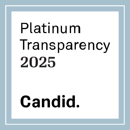 A rectangular badge that is white with a grey border. It says, "Platinum Transparency 2024" this badge was given to the Master's Apprentice by Candid.
